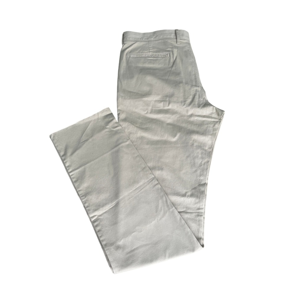 J.Crew 770 Straight Khaki Pants Mens 36x38 Raw Hem Flat Front Tan Twill Chinos